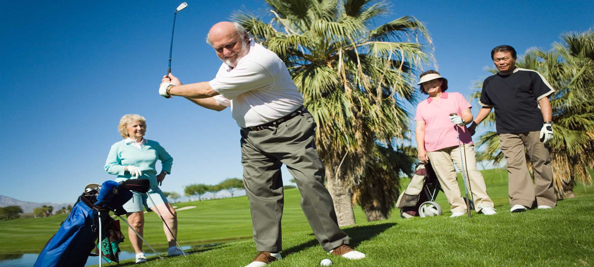 Man enjoying golf pain free.